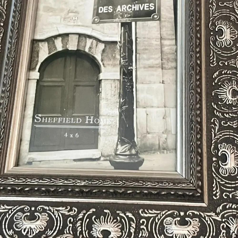 Ornate Pewter Picture Frames Set Of 3 Different Sizes